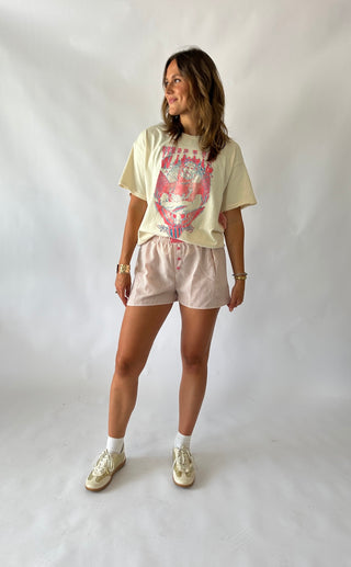 Striped Pastel Shorts in Pink