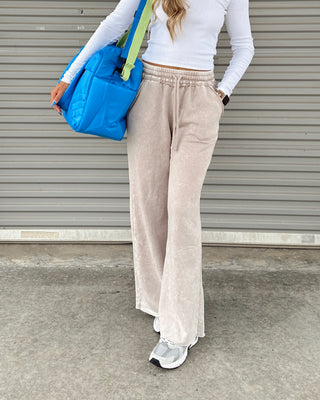 Stonewash Wide Leg Pant