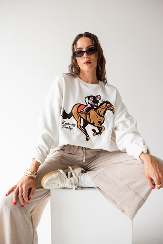 First Saturday Oversized Crew by Penn and Pearl