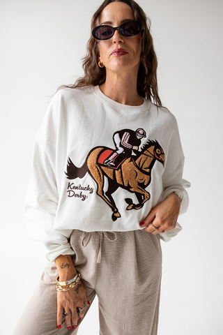 First Saturday Oversized Crew by Penn and Pearl