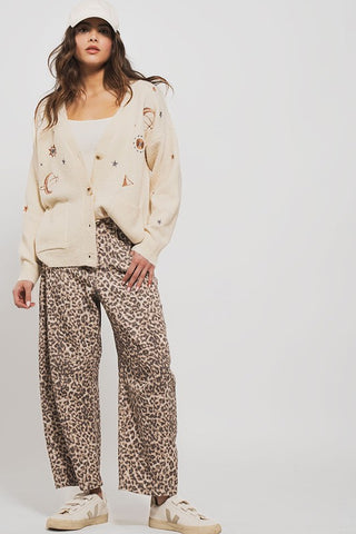 Spotted Soul Leopard Barrel Jeans