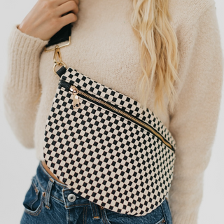Westlyn Woven Bum Bag Checkered Black by The Brand Rally