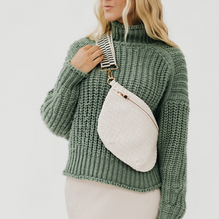 Westlyn Woven Bum Bag Cream by Penn and Pearl